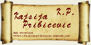 Kajsija Pribićević vizit kartica